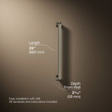 Square 24" grab bar