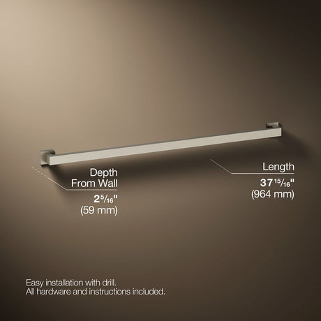 Square 36" grab bar