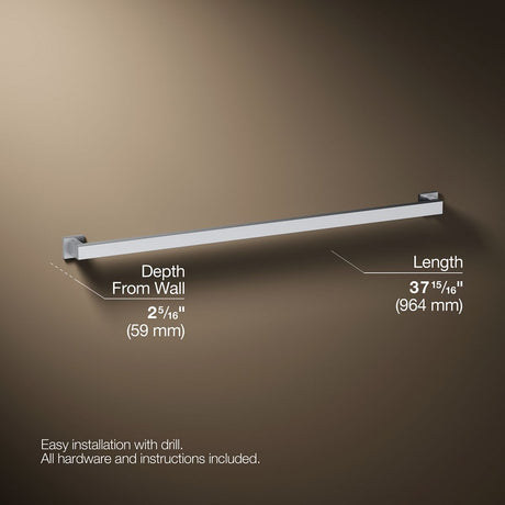 Square 36" grab bar