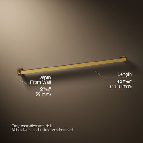 Square 42" grab bar