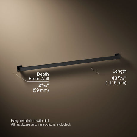 Square 42" grab bar
