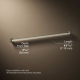 Square 42" grab bar