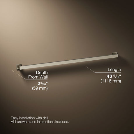 Square 42" grab bar