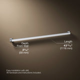 Square 42" grab bar