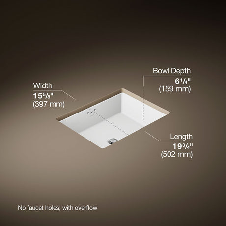 Kathryn® 19-3/4" rectangular undermount bathroom sink