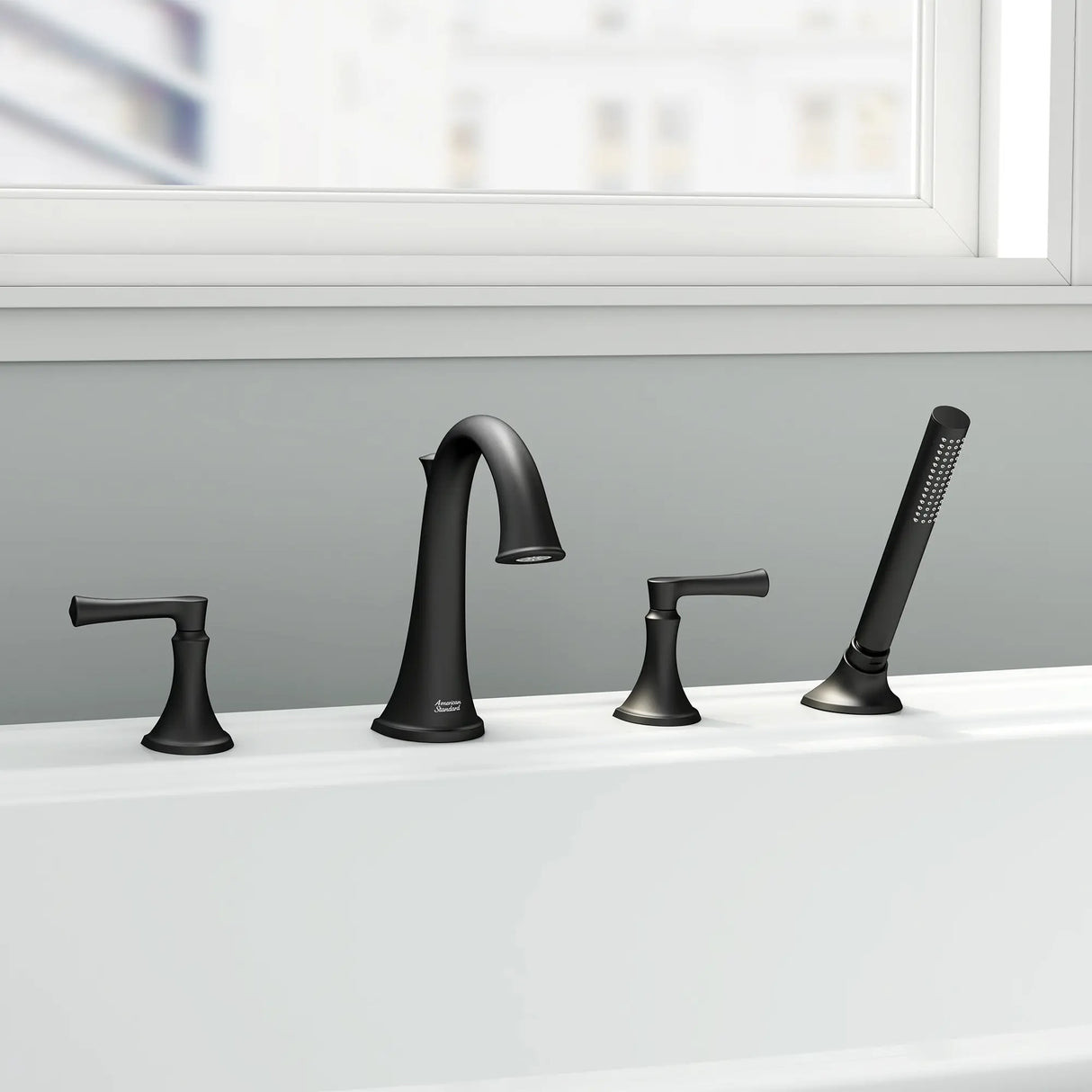 Estate Bathtub Faucet With Personal Shower for Flash® Rough-In Valve With Lever Handles