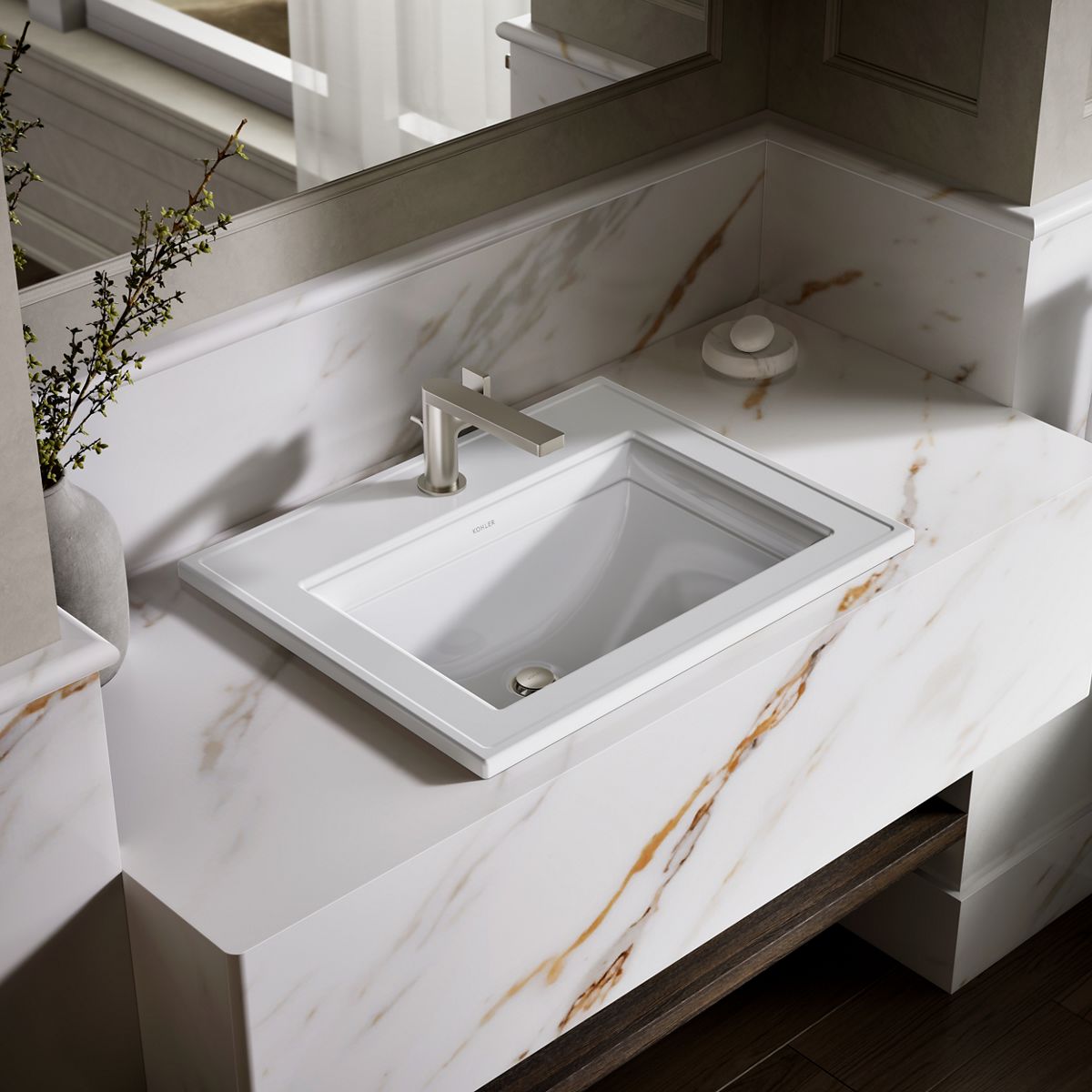 Memoirs® Stately 22-3/4" rectangular drop-in bathroom sink
