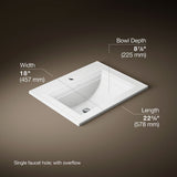 Memoirs® Stately 22-3/4" rectangular drop-in bathroom sink