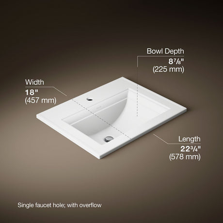 Memoirs® Stately 22-3/4" rectangular drop-in bathroom sink