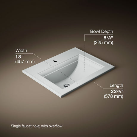 Memoirs® Stately 22-3/4" rectangular drop-in bathroom sink