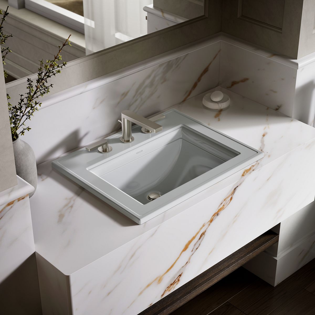 Memoirs® Stately 22-3/4" rectangular drop-in bathroom sink