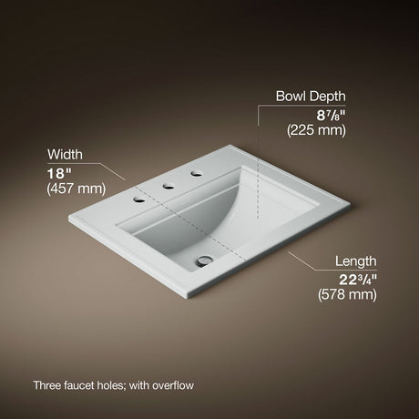 Memoirs® Stately 22-3/4" rectangular drop-in bathroom sink