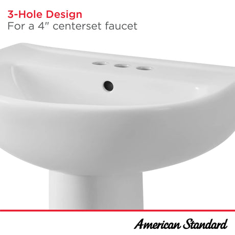 22-Inch Evolution 4-Inch Centerset Pedestal Sink Top and Leg Combination