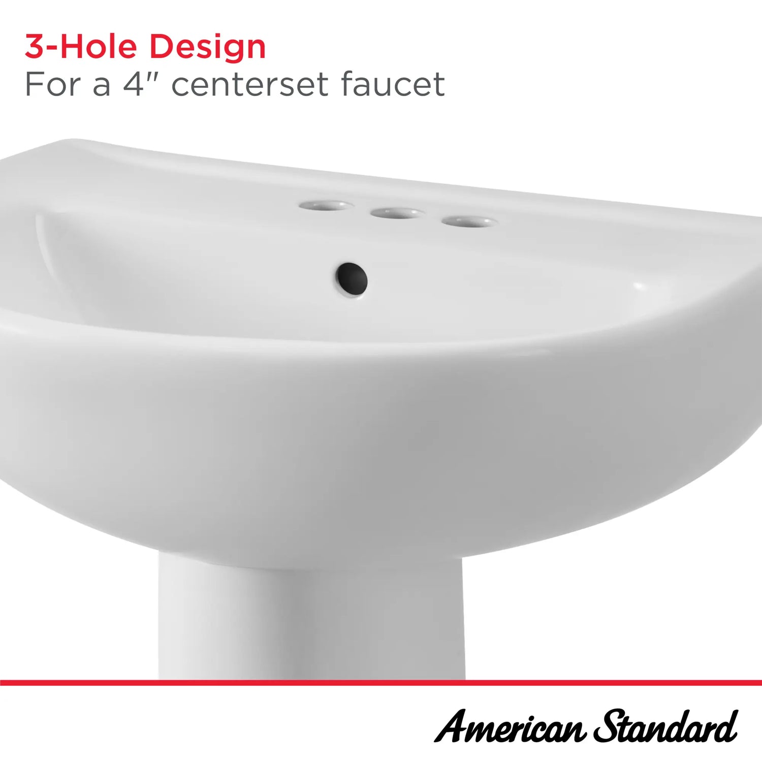 24-Inch Evolution 4-Inch Centerset Pedestal Sink Top