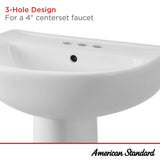 24-Inch Evolution 4-Inch Centerset Pedestal Sink Top