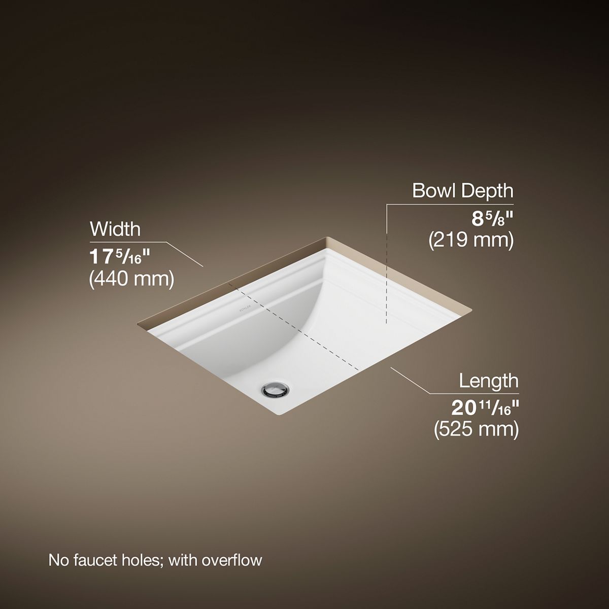 Memoirs® 20" rectangular undermount bathroom sink