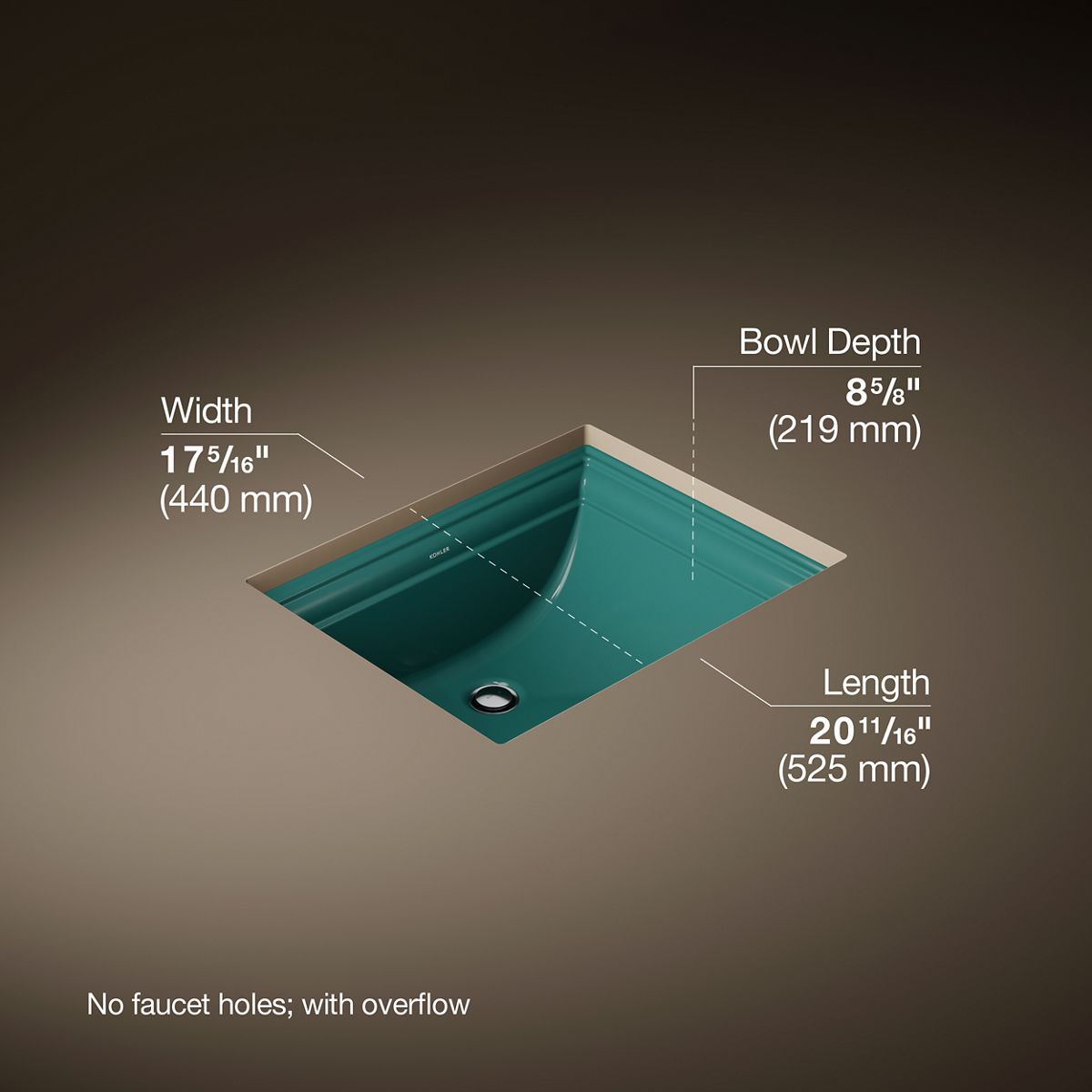 Memoirs® 20" rectangular undermount bathroom sink