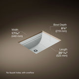 Memoirs® 20" rectangular undermount bathroom sink