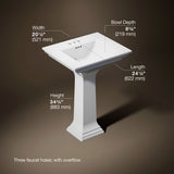 Memoirs® Stately 25" rectangular pedestal bathroom sink