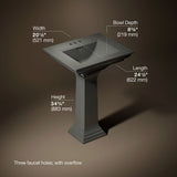 Memoirs® Stately 25" rectangular pedestal bathroom sink