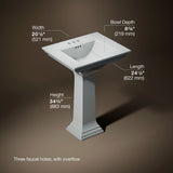 Memoirs® Stately 25" rectangular pedestal bathroom sink