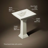 Memoirs® Stately 25" rectangular pedestal bathroom sink