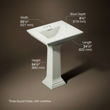 Memoirs® Stately 25" rectangular pedestal bathroom sink