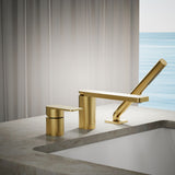 Parallel® Deck-mount bath faucet with handshower