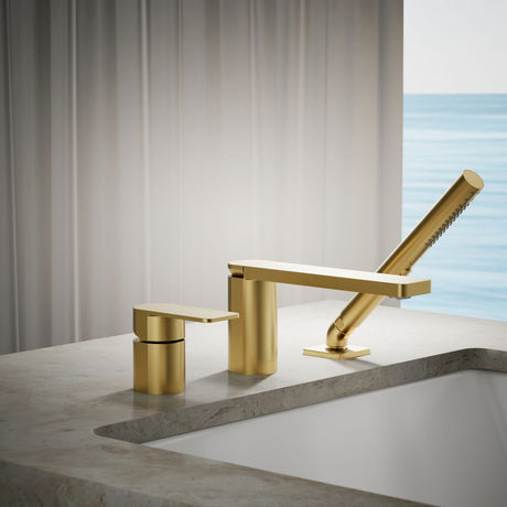 Parallel® Deck-mount bath faucet with handshower