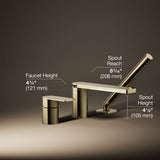 Parallel® Deck-mount bath faucet with handshower