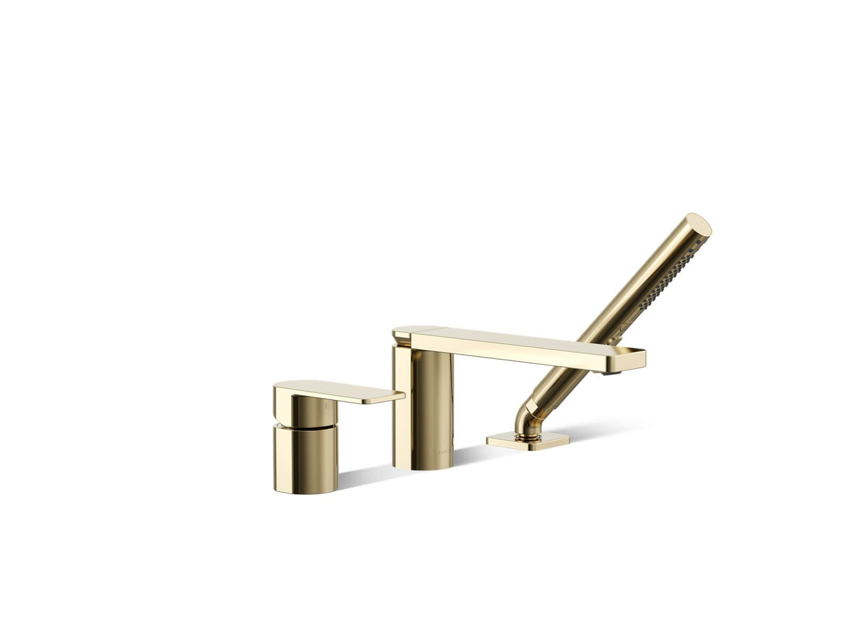 Parallel® Deck-mount bath faucet with handshower