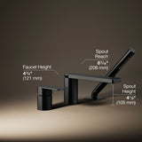 Parallel® Deck-mount bath faucet with handshower
