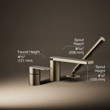 Parallel® Deck-mount bath faucet with handshower