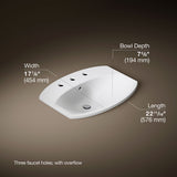 Cimarron® 22-3/4" rectangle drop-in bathroom sink