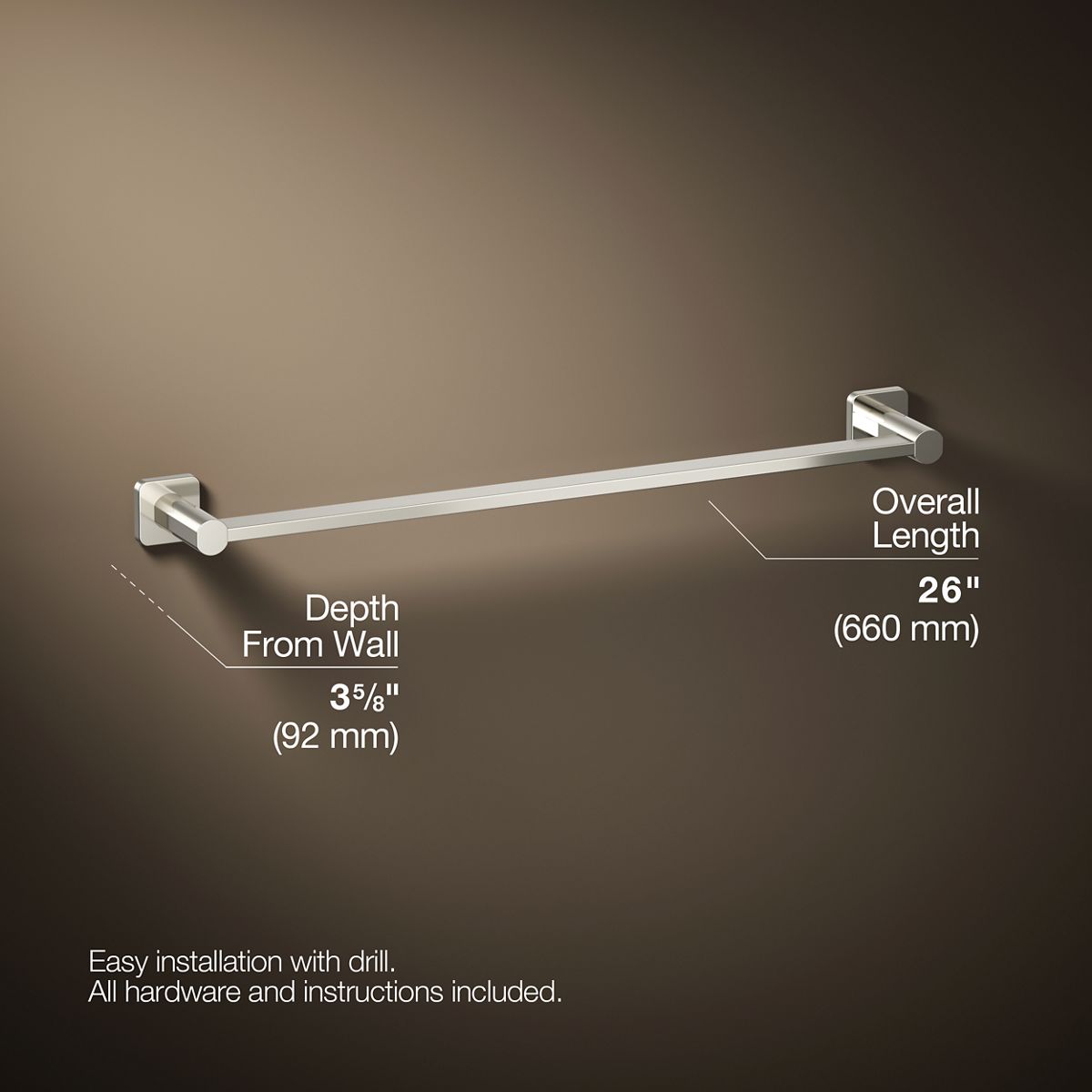 Parallel® 24" towel bar