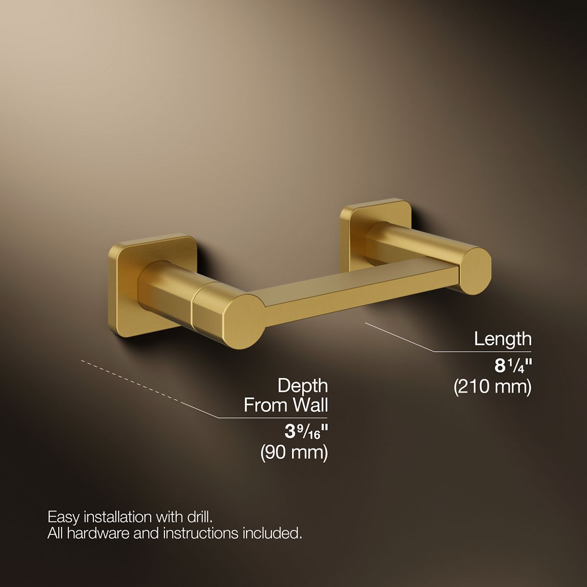 Parallel® Pivoting toilet paper holder