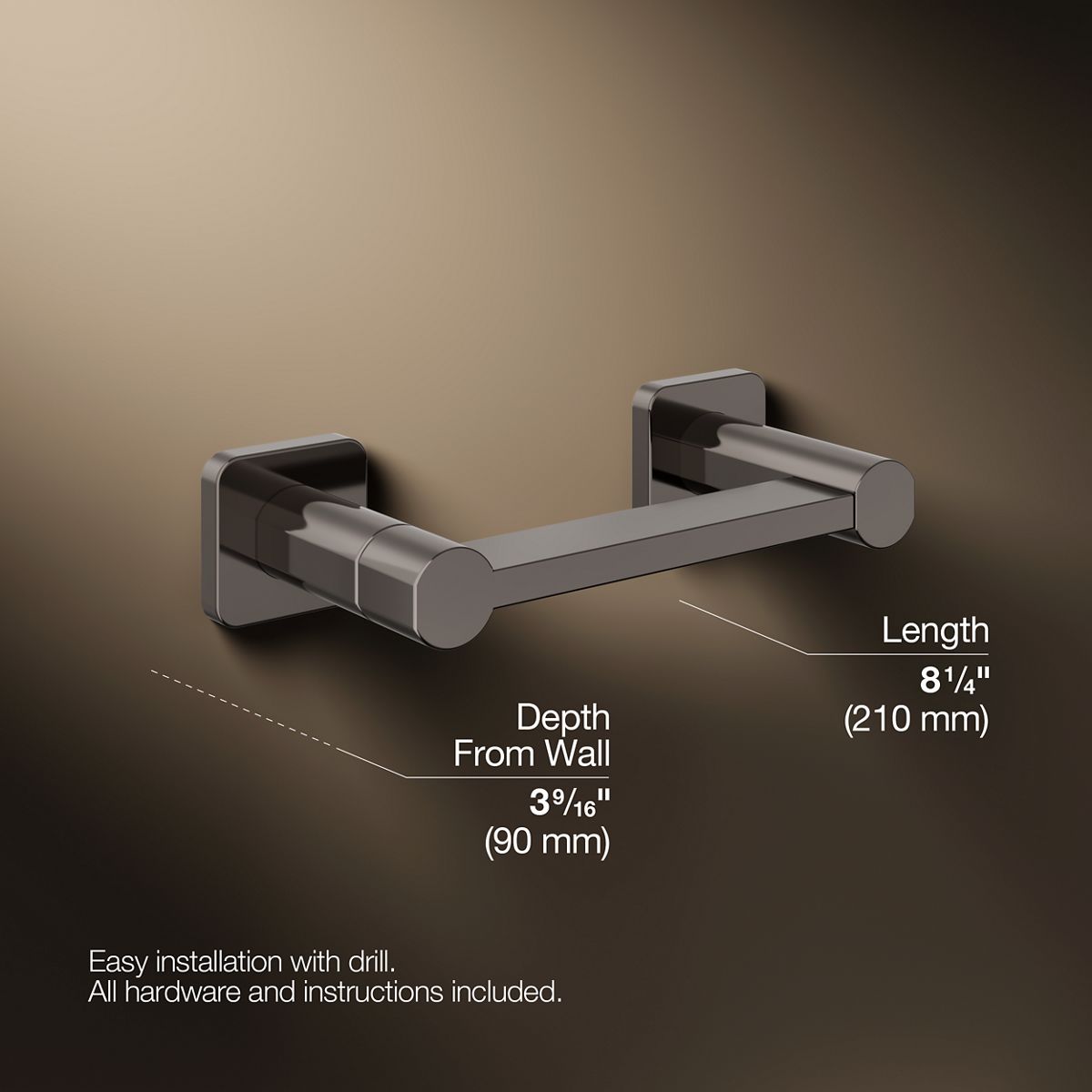 Parallel® Pivoting toilet paper holder