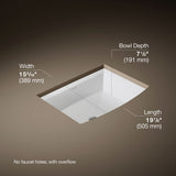 Archer® 20" rectangular undermount bathroom sink