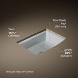 Archer® 20" rectangular undermount bathroom sink