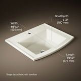 Archer® 22-3/4" rectangular drop-in bathroom sink