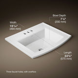 Archer® 22-3/4" rectangular drop-in bathroom sink