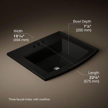 Archer® 22-3/4" rectangular drop-in bathroom sink
