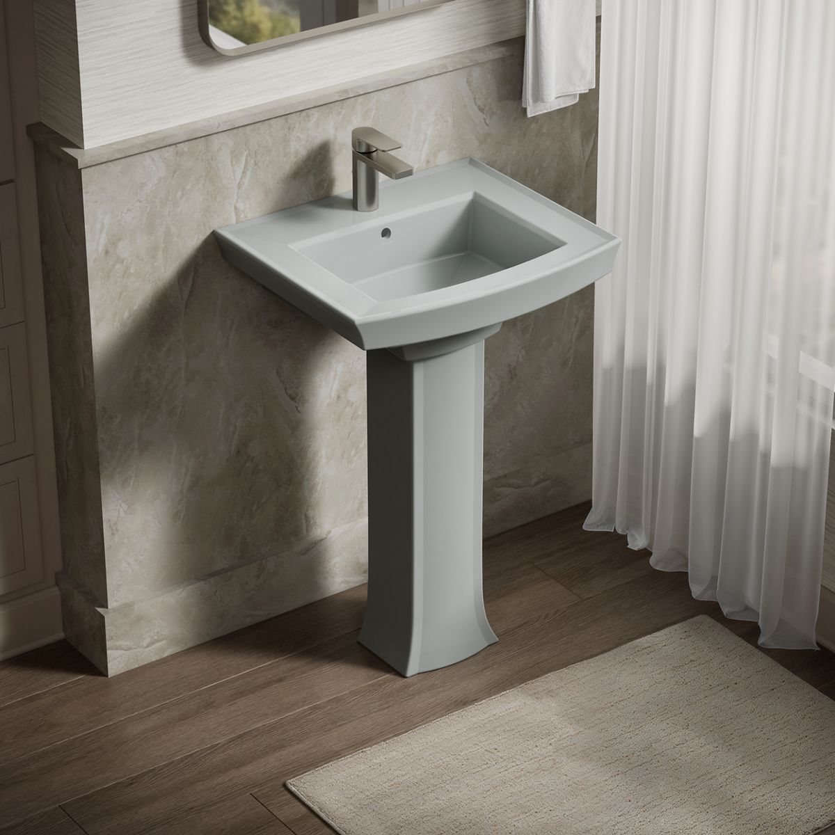 Archer® 24" rectangular pedestal bathroom sink