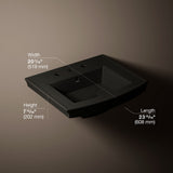 Archer® 24" rectangular pedestal bathroom sink