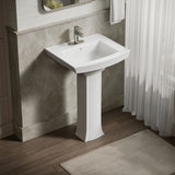 Archer® 24" rectangular pedestal bathroom sink