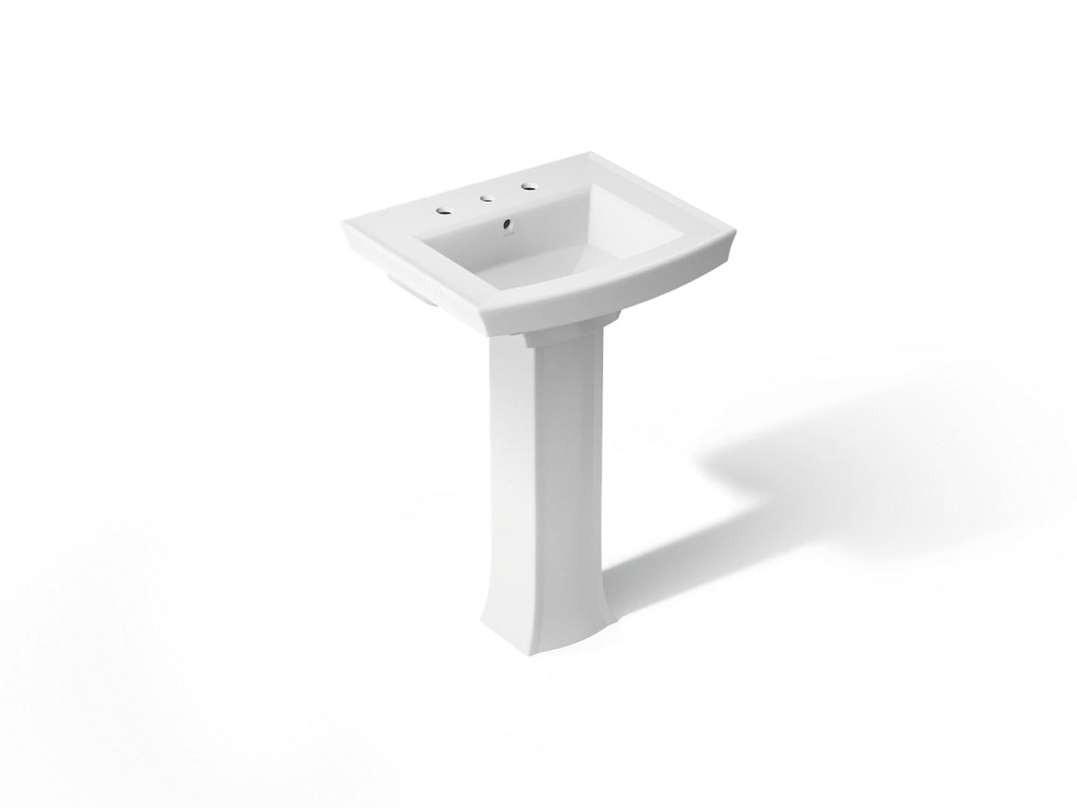 Archer® 24" rectangular pedestal bathroom sink