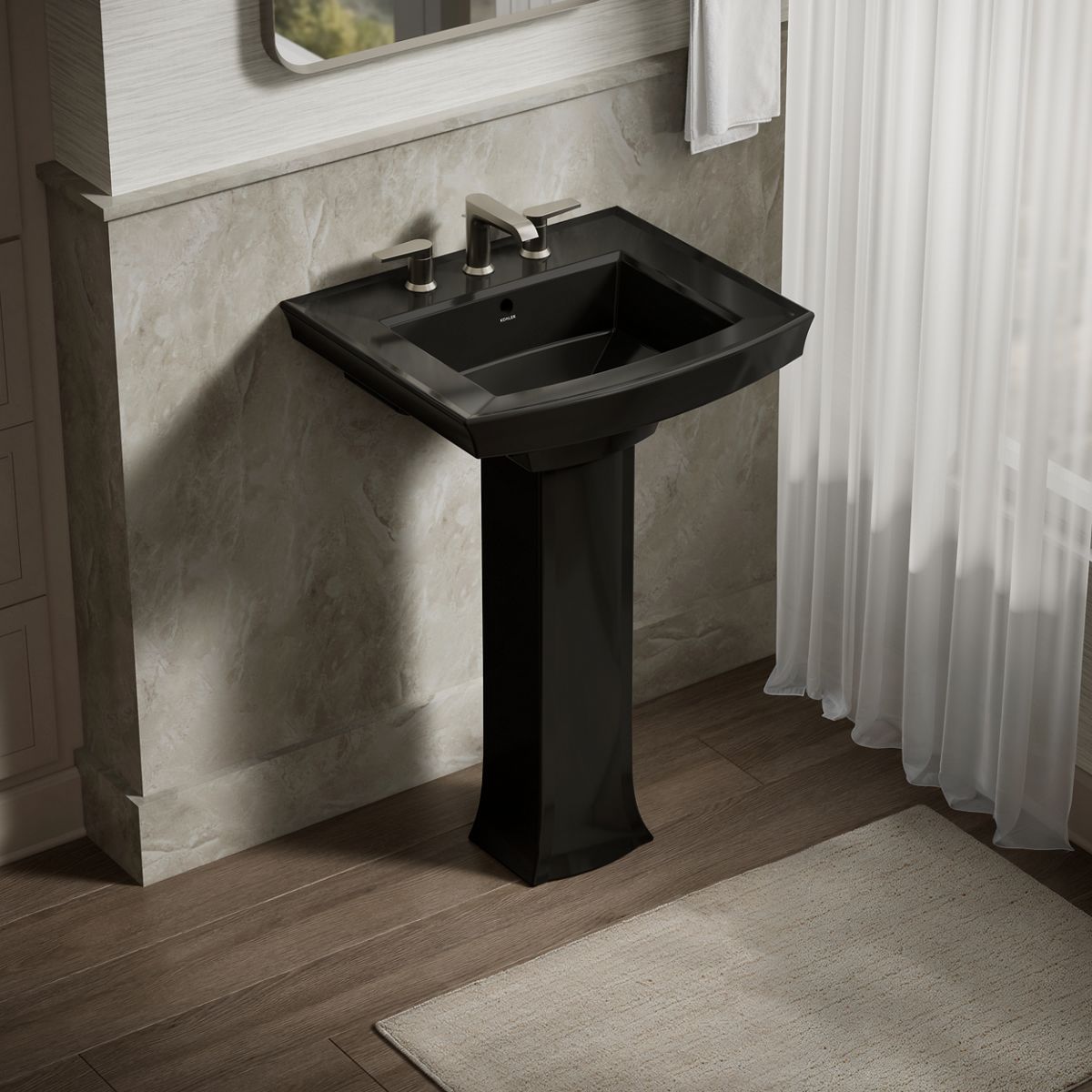 Archer® 24" rectangular pedestal bathroom sink