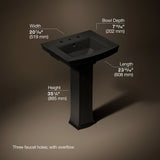 Archer® 24" rectangular pedestal bathroom sink