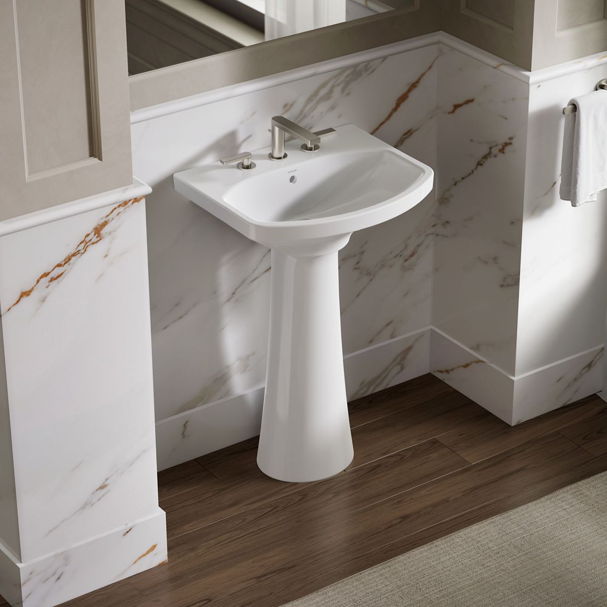 Cimarron® 22-3/4" rectangular pedestal bathroom sink