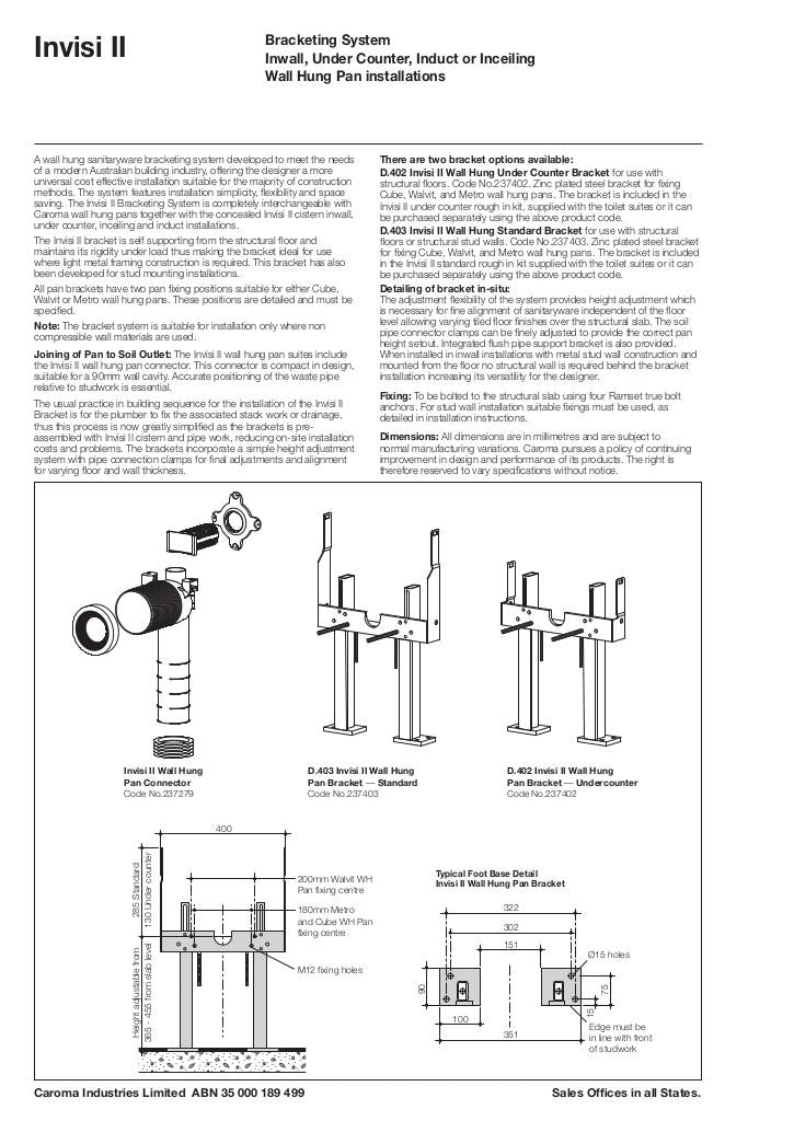 Invisi II In-Wall Carrier System